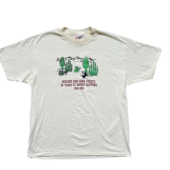 Hanes Other - Vintage 90s Hanes Single Stitch T-Shirt - Boulder Colorado Scouting Cactus XL